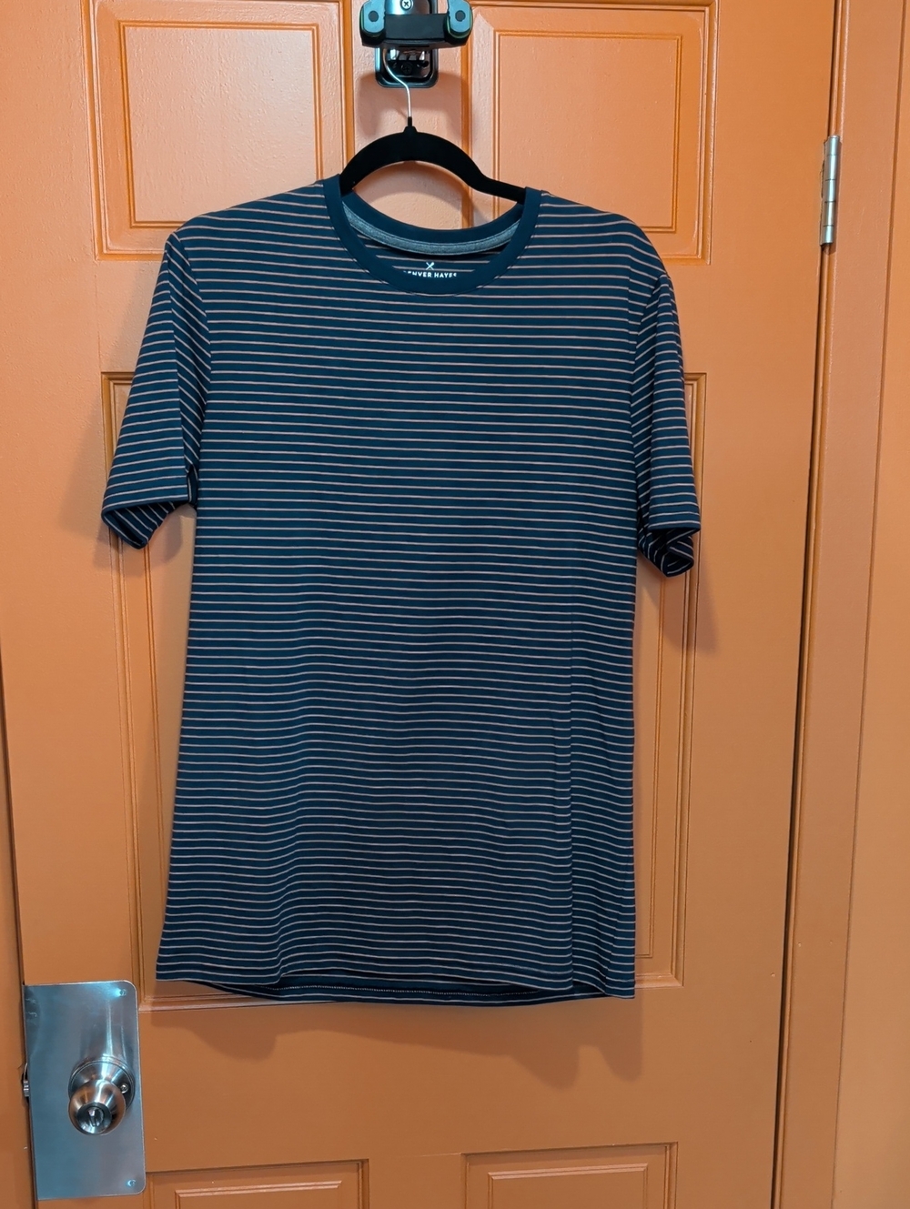 Striped Crewneck T-Shirt - Navy/White
